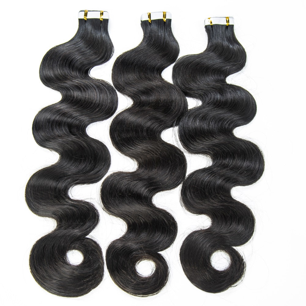 Mink Body Wave PU Tape In Virgin Human Hair Extensions
