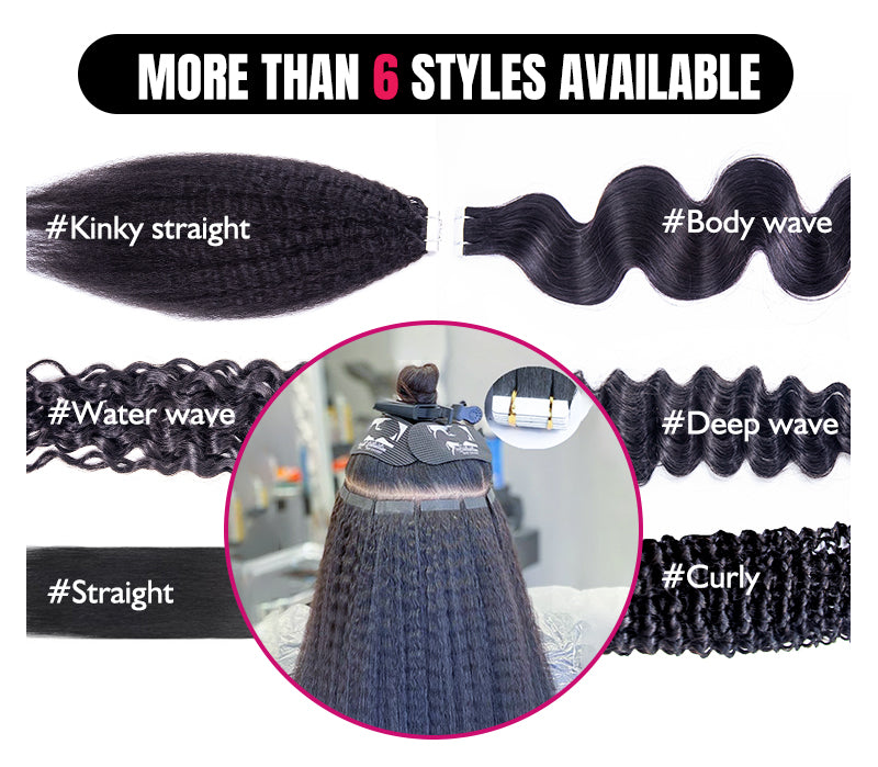 Mink Body Wave PU Tape In Virgin Human Hair Extensions