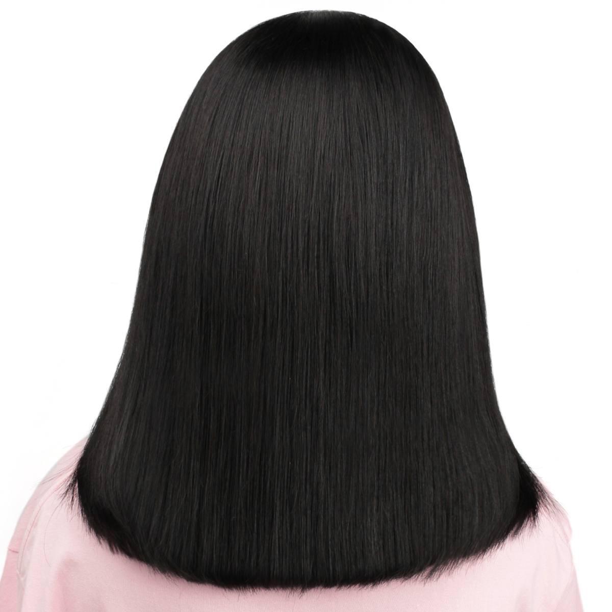 Jet Black 7x7 HD Closure 100% Human Hair Bob Wig