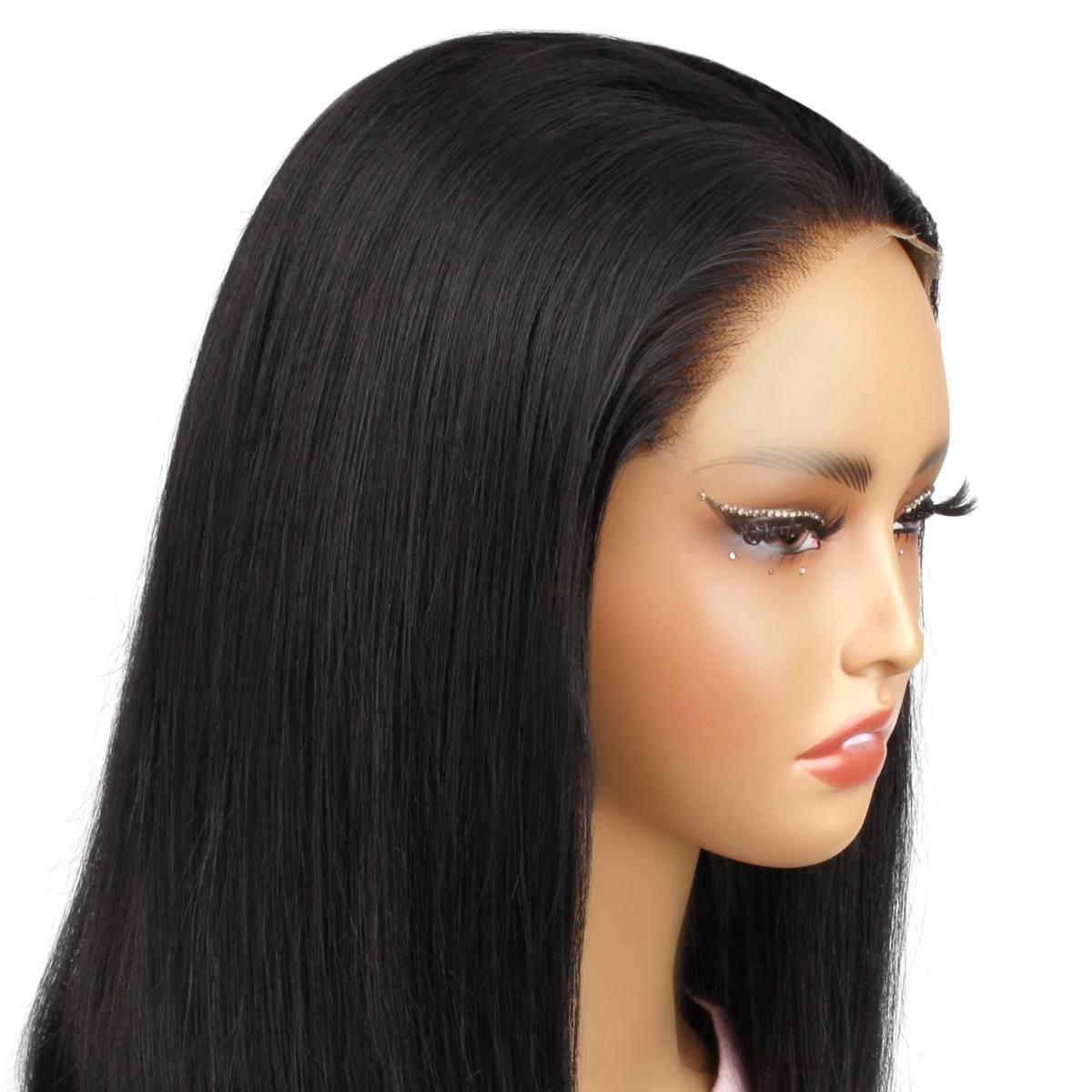 Jet Black 7x7 HD Closure 100% Human Hair Bob Wig