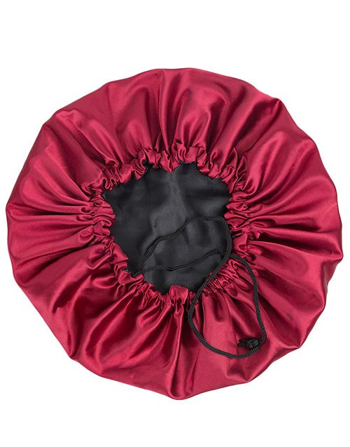 SATIN BONNET ADJUSTABLE DOUBLE LAYERED SLEEPING CAP