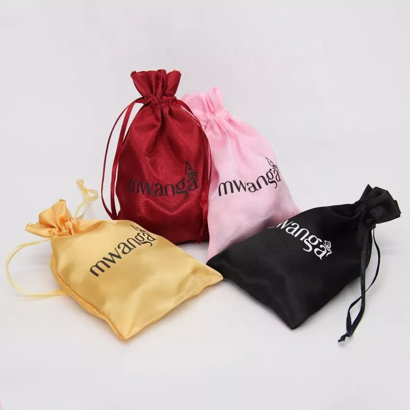 Silk Satin Pouches Soft Hair Packaging Bags