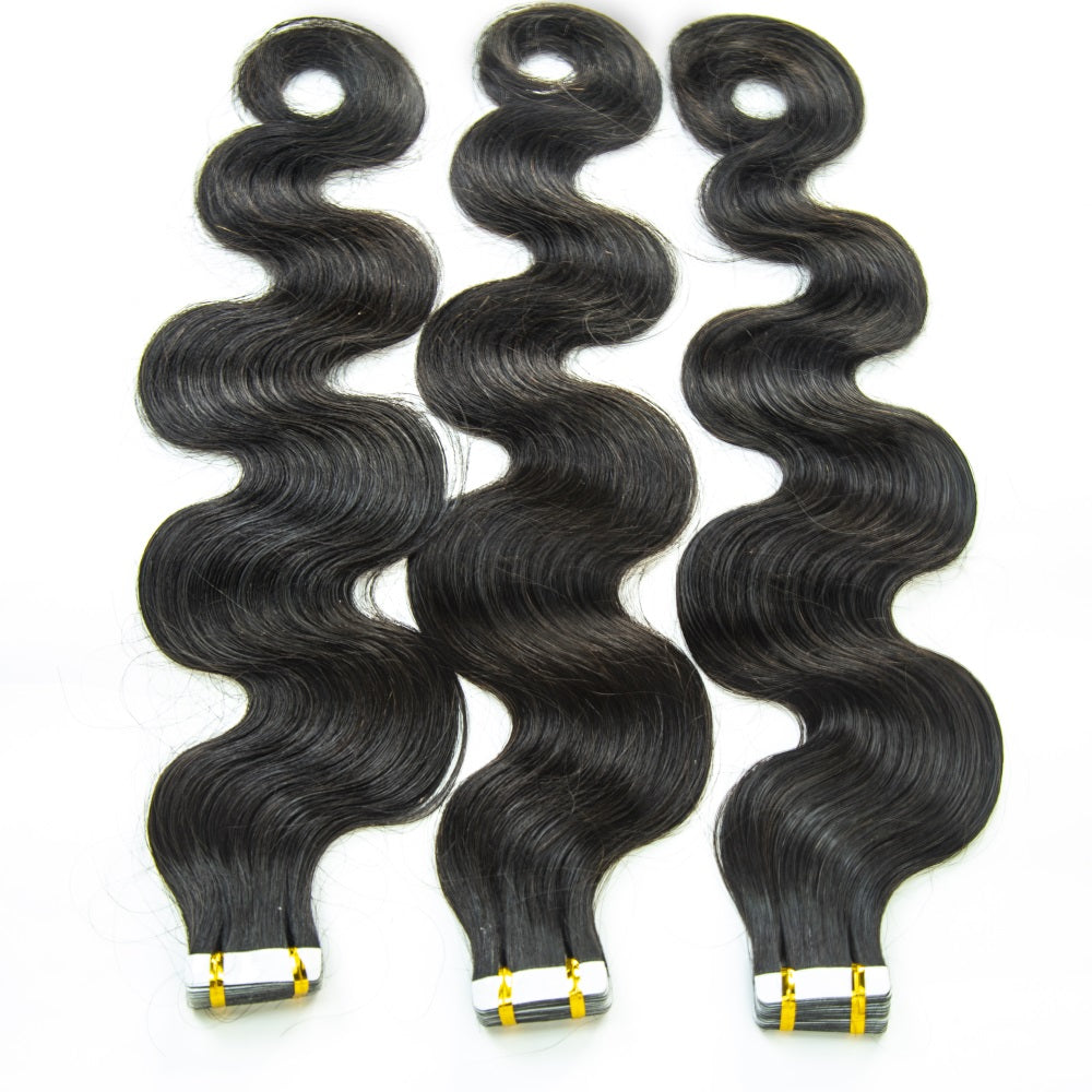 Mink Body Wave PU Tape In Virgin Human Hair Extensions