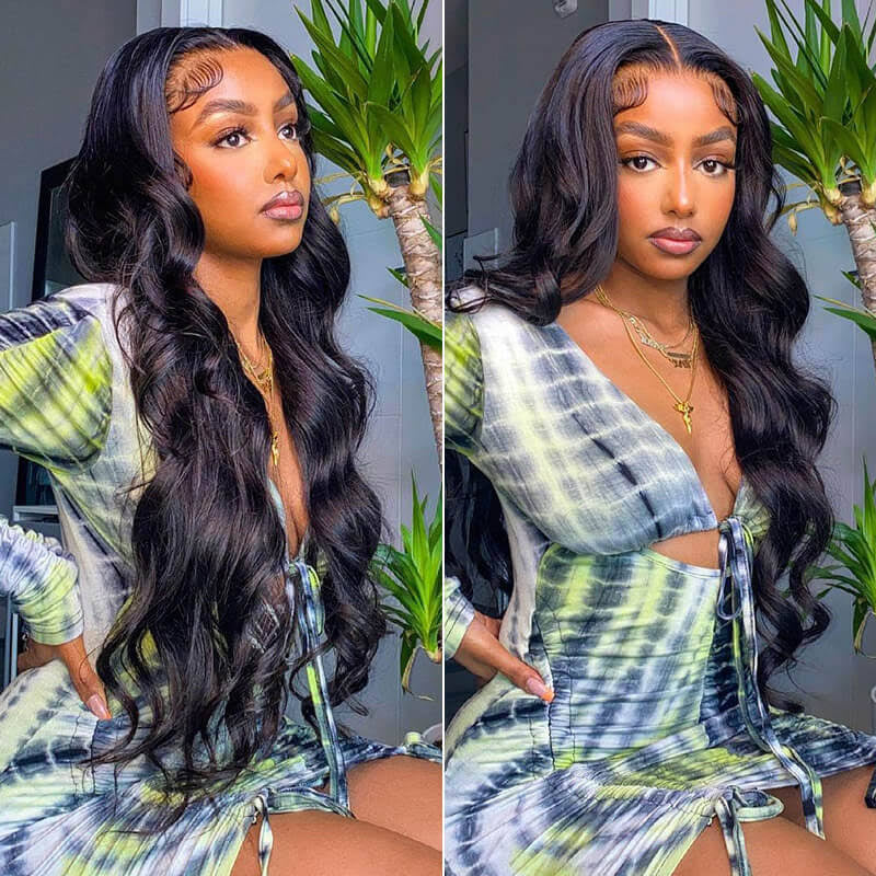 BODY WAVE 13"x 6" HD LACE FRONTAL WIGS 180% Density