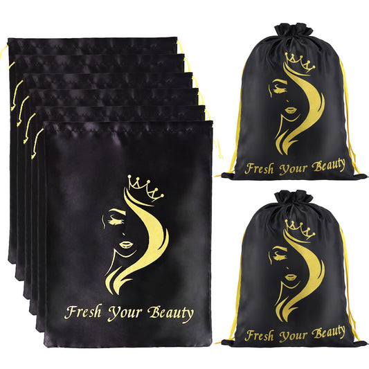 Silk Satin Pouches Soft Hair Packaging Bags