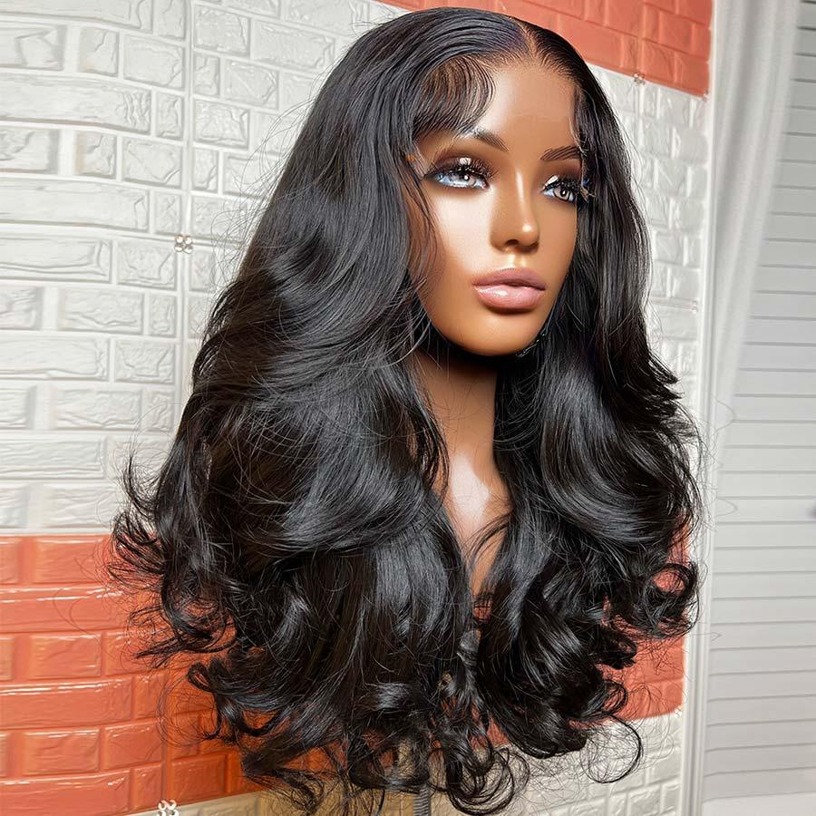 7x7 Skinlike Real HD Lace Closure Wig 220% Density Body Wave Glueless